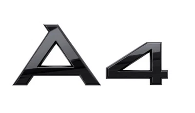 INSIGNIA AUDI A4 LETRAS TRASERAS PARA TAPA MALETERO, EMBLEMA, NEGRO BRILLANTE Foto 1 de 2