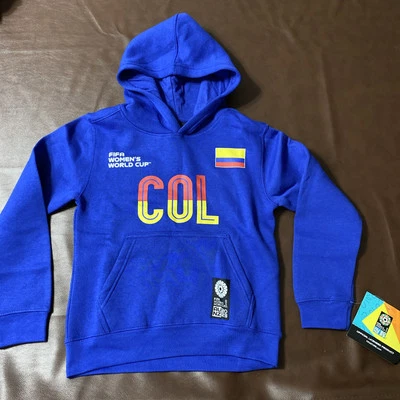 Colombia Mujer Mundial 2023 Sudadera con Capucha Azul FIFA NUEVA CON ETIQUETAS Pequeña Foto 1 de 4