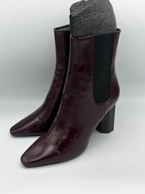 Donald Pliner Boots Womens Size 6M Patent Leather Block Heel Ankle Shoes - Image 1 of 4