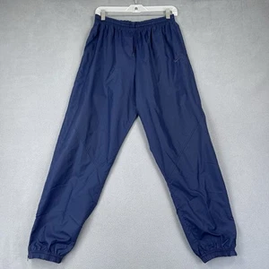 Vintage Nike Track Pant Youth XL Blue Nylon White Tag Zip Ankle Running Warm Up - Picture 1 of 14