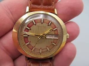 Vintage Bulova N2 Automatic 23 Jewels Wristwatch Runs 1973 President Sea King - Picture 1 of 7