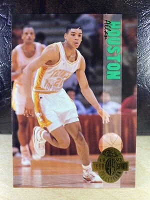 1993 Classic Four Sport Alan Houston #8 Rookie Tennessee Detroit Pistons NM - Image 1 of 2