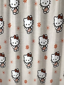 Hello Kitty Shower Curtain Peach 72in x 72in - Picture 1 of 6
