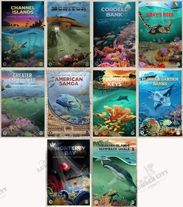 Choose Any National Marine Sanctuary System Posters NOAA Oceanic Prints - Picture 1 of 16
