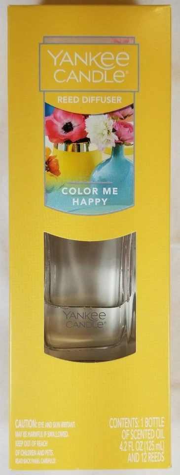 Yankee Candle Reed Diffuser COLOR ME HAPPY Air Freshener Odor Eliminate Fresh - Image 1 of 4