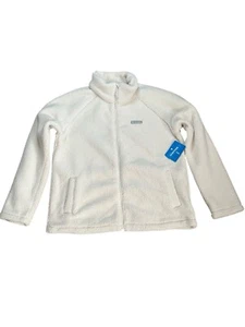 Columbia Big Timber Peak Women's XXL Ivory Sherpa Full Zip Fleece Jacket Pockets - Picture 1 of 8