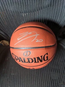MANU GINOBILI AUTOGRAPHED SPALDING SIGNATURE BASKETBALL SPURS BECKETT Witness - Picture 1 of 3
