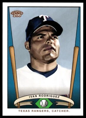 2002 Topps 206 Team Series 1 Ivan Rodriguez Texas Rangers #T206-2 - Image 1 of 2