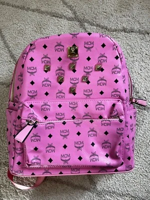 Pink and black MGM designer book bag with gems - Image 1 of 4