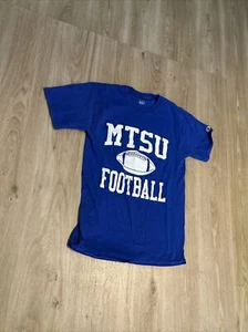 Champion MTSU Blue Raiders Football Blue T-Shirt Mens Size S - Picture 1 of 4