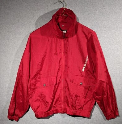 DESCENTE Jacket Red Nylon Men's Windbreaker Skiwear Two In One - Size M Y2K? - Image 1 of 4