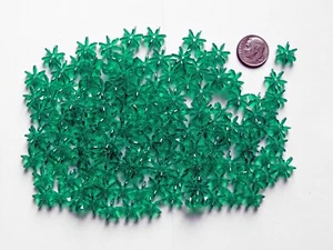 Emerald color 12mm Starflake Sunburst paddle JOLLY STORE Crafts Beads 400pc - Picture 1 of 1