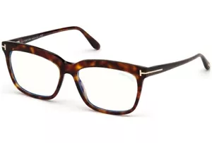 TOM FORD TF5686-B 054 DARK HAVANA EYEGLASSES w BLUE BLOCK LENS MADE IN ITALY - Picture 1 of 12