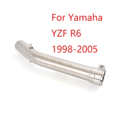 Tubo de escape de acero inoxidable de enlace medio deslizable para Yamaha YZF R6 1998-2005 Foto 1 de 4