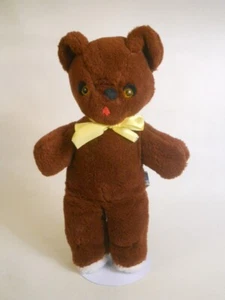 De colección Teddy Kuddles 14" Peluche Marrón Oso Amarillo Arco Knickerbocker BONITO - Imagen 1 de 2