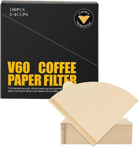 Filtri Caffè Non Sbiancati Taglia 02 100Ct, 1-4 Tazze Carta Marrone Naturale - Foto 1 di 12