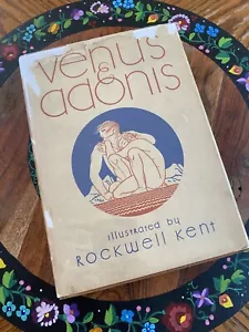 Rockwell Kent VENUS & ADONIS William Shakespeare, 1934 hardcover w/DJ - Picture 1 of 18