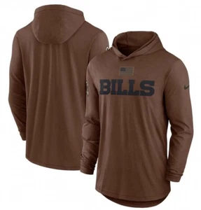Camiseta con capucha marrón Buffalo Bills NIKE NFL Salute To Service para hombre extra grande - Imagen 1 de 5
