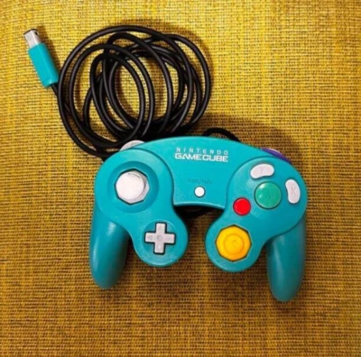 Nintendo GameCube Controller GC DOL-003 Emerald Blue NTSC-J tested - Image 1 of 2