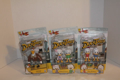 Disney Duck Tales 5 Figure Lot: Webby, Louie, Dewey, Huey, & McQuack*New/Sealed Cover
