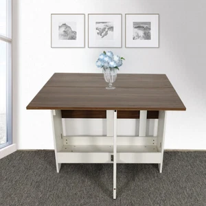 Dining Table and 4 Chairs Set Folding Garden Kitchen Table - Picture 1 of 11