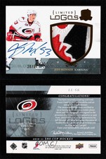 2010-11 Upper Deck The Cup Limited Logos /50 Jeff Skinner #LL-SK Rookie Auto RC