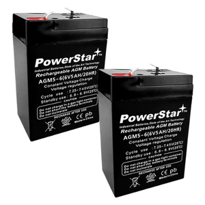 2 Pack 6Volt 5Ah Rechargeable Game Feeder Sealed 6V SLA Battery 2YR WARRANTY - Picture 1 of 10