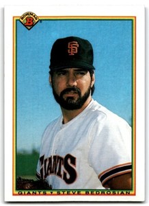 1990 Bowman Baseball Card Steve Bedrosian San Francisco Giants #226