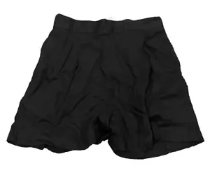 NWT Madewell Women's Clean Cotton Linen Pull-On Shorts XS Black - Picture 1 of 3