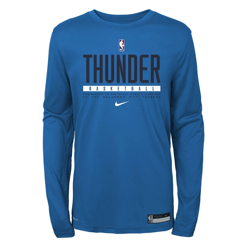Nike NBA Youth (8-20) Oklahoma City Thunder Practice Long Sleeve T-Shirt - Image 1 of 1