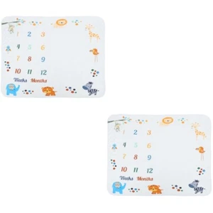 2 Pieces Wachstumsdecke Für Babys Babyfotografie Neugeborenen Fotodecke - Bild 1 von 12
