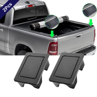 2Pcs Truck Bed Rail Stake Pocket Covers For 2009-2018 Dodge Ram 1500 2500 3500 Foto 1 de 4