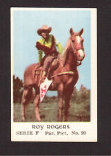 Roy Rogers Cowboy Vintage 1960s Movie Film Star TV Card from Sweden #F90 BHOF
