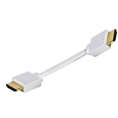 10cm Enchufe Macho HDMI Cable Corto Para Conectar Chapado En Oro Blanco TV Kodi Plomo • 3.53€