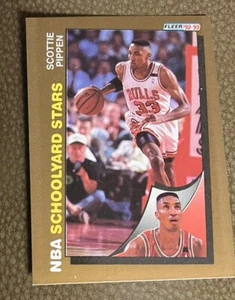 Fleer 1992-93 Chicago Bulls Scottie Pippen NBA Basketball Card #260 SCHOOLYARD - Bild 1 von 2