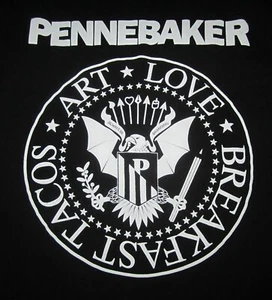 Adult Pennebaker Shirt Art Love Breakfast Tacos SS Shirt Sz M - Picture 1 of 3