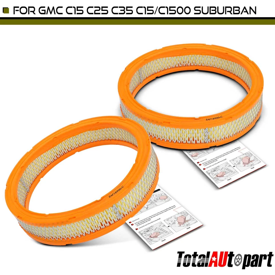 2x Filtro de Ar do Motor para GMC Jimmy 1000 Series K15/K1500 Pickup G15/G1500 Van - Imagem 1 de 4