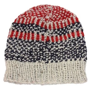Gorro de lana gorro de punto negro rojo - Imagen 1 de 4
