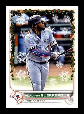2022 Topps Holiday #HW10 Vladimir Guerrero Jr.Holiday sleeve VAR Blue Jays - Image 1 of 2