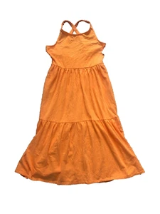 Girls Orange Maxi Dress Size Large 10/12 (A1) - Picture 1 of 2