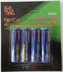 Pilas Recargables AA/HR06 Ni-Cd 700mAh 1.2 V - 4 unid. - Imagen 1 de 2