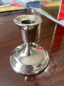 Portacandele vintage Wm A Rogers placcato argento circa 4" - Foto 1 di 4
