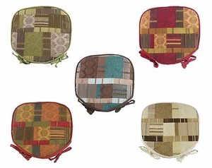 Luxury Fabric Patchwork Chenille Seat, Morocco Chair Pads, Cushions Many Colours - Picture 1 of 2