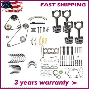 For Buick Chevy GMC 2.4L Engine Overhaul Rebuild w/ Rods & Timing Chain VVT - Foto 1 di 11