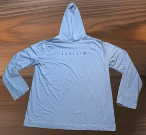 Camisa elástica de manga larga Hurley con capucha grande gris surf con capucha playa - Imagen 1 de 7