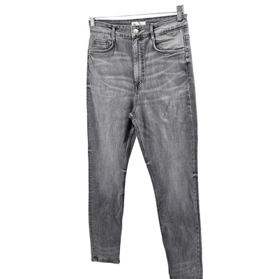 Jeans ajustados grises Zara nuevos con etiquetas talla 10 Foto 1 de 4