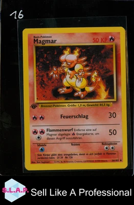 MAGMAR POKEMON NON HOLO 1ST EDITION BASE SET 36/102 1999 DEUTSCH - Bild 1 von 2