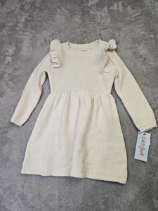 Vestito maglia manica lunga Cat And Jack nuovo colore panna taglia 2T - Foto 1 di 2