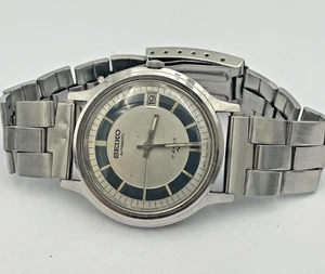 SEIKO BULLSEYE 7005-7110 STAHL AUTOMATIKWERK UM 1970 FUNKTIONIERT MANS - Bild 1 von 21