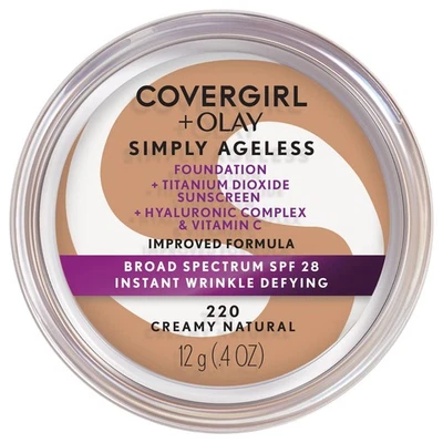 COVERGIRL Simply Ageless Instant Wrinkle-Defying Foundation Creamy Natural 0.44 - Image 1 of 4